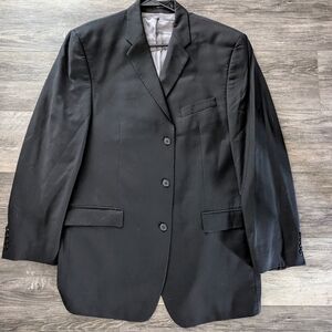 Calvin Klein Men's Black 3-Button Sport Coat 44L
